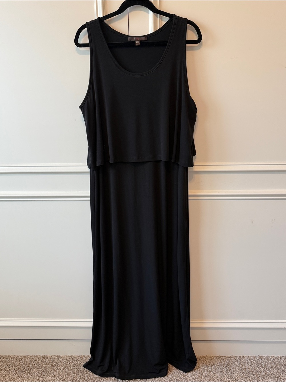 Fever Black Layered Tank Maxi Dress